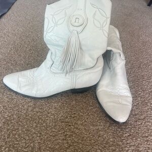 Women's White Western Boots